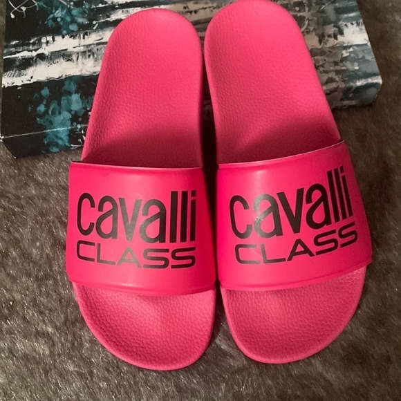 Cavalli Class fushia  pink Slides Sz 41 - Picture 3 of 11